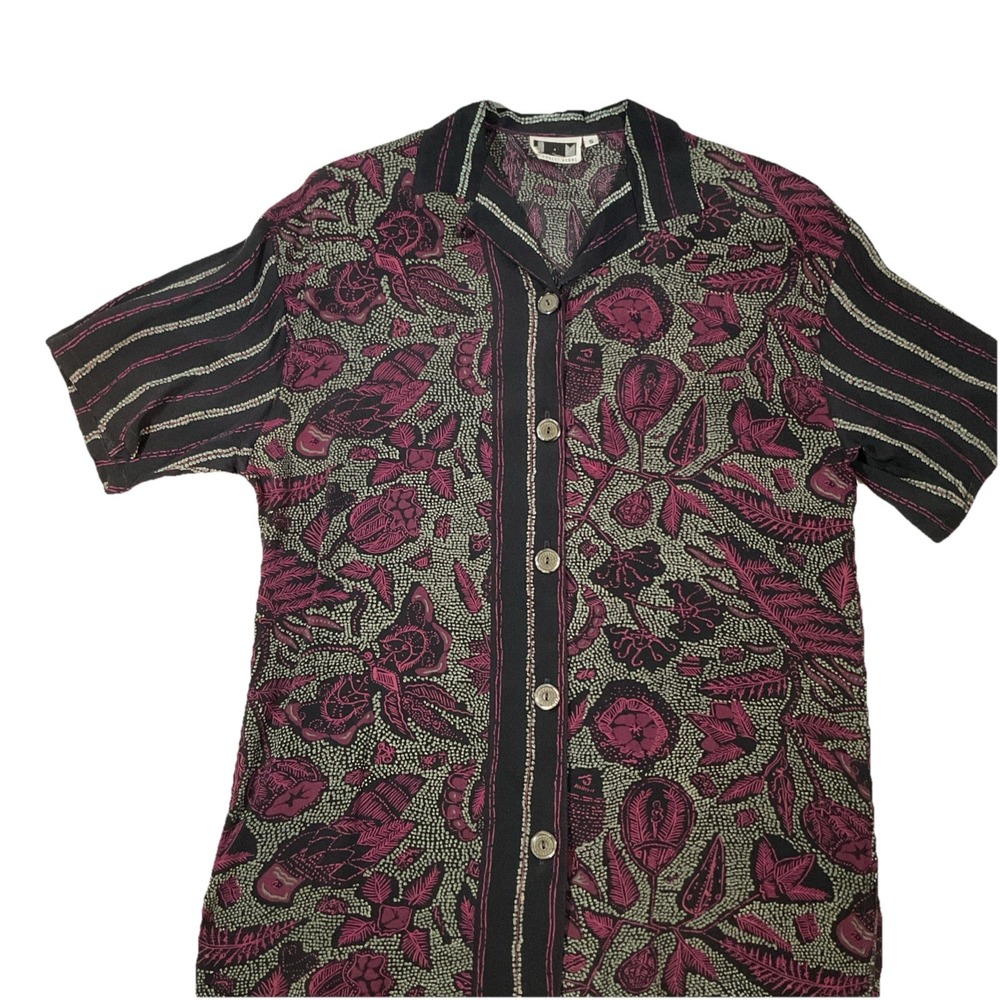 SHELLI SEGAL- Short SLV-BLK PRINT-size Small H75